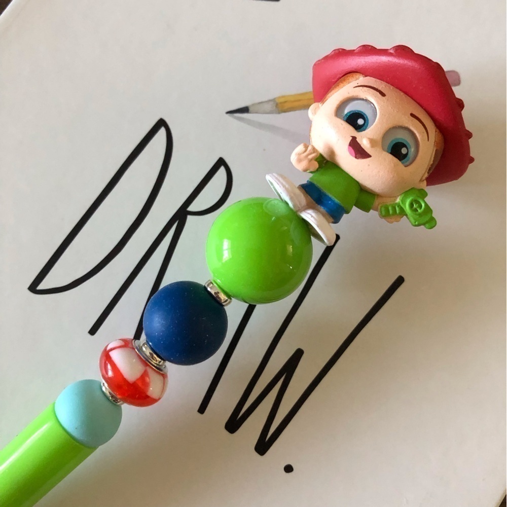 Disney Doorables: Toy Story: Andy Davis handmade beaded pen
